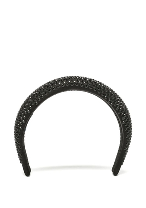 Prada Pre-Owned satin crystal-embellished headband - Black