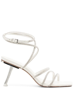 Cult Gaia Isa 70mm leather sandals - Silver