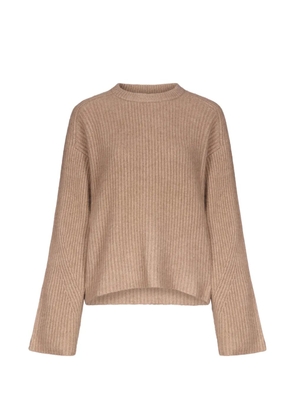 Loulou Axel ribbed panelled sweater - Neutrals
