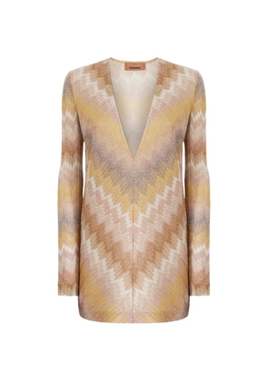 Missoni V-neck chevron mini dress - Neutrals