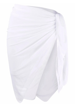 Fisico sheer wrap-around sarong - White