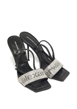 Alexander Wang Julie crystal-strap leather sandals - Black