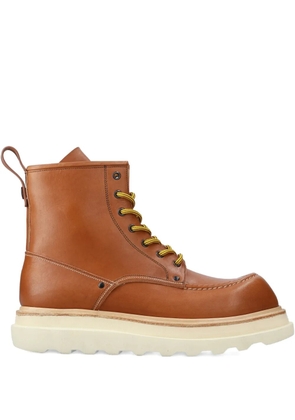 Premiata lace-up leather boots - Brown