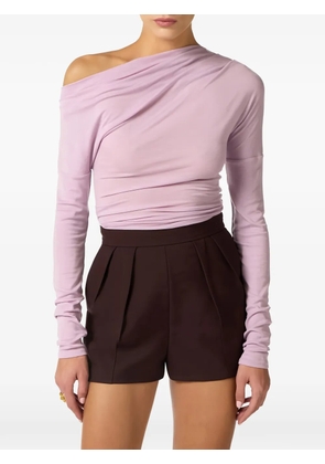 Elisabetta Franchi long-sleeved draped top - Pink