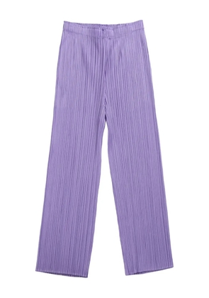 Pleats Please Issey Miyake cropped tapered trousers - Purple
