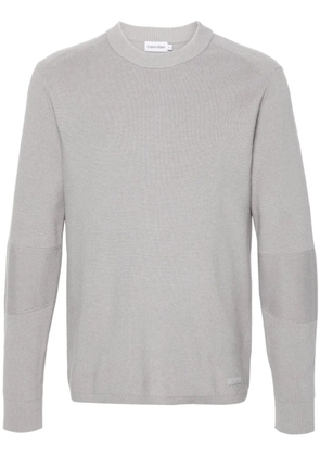 Calvin Klein fine-knit crew-neck jumper - P8N Silver Sconce