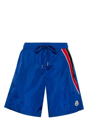 Moncler logo-patch swim shorts - Blue