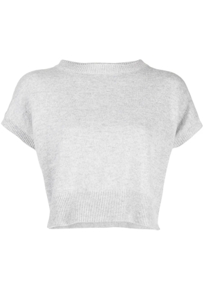 Teddy Cashmere Genova sleeveless cropped cashmere jumper - Grey