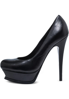 Saint Laurent Pre-Owned 135mm Tribute platform leather pumps - Black