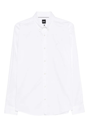 BOSS logo-embroidered shirt - White