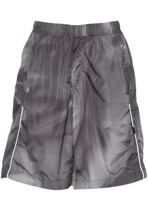 44 LABEL GROUP Crinkle graphic-print shorts - Black