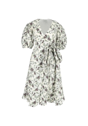 ERDEM jacquard floral midi dress - White
