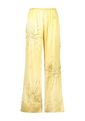 Bernadette Louis sparkle-embroidery trousers - Yellow