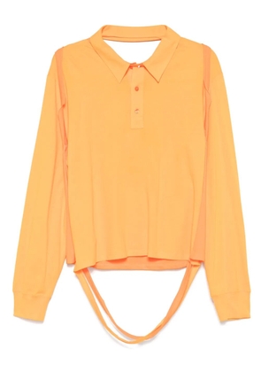 Eckhaus Latta deconstructed polo shirt - Orange