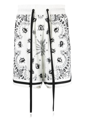 Haculla paisley-print drawstring track shorts - White