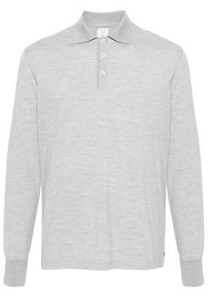 Eleventy mélange long-sleeve polo shirt - Grey