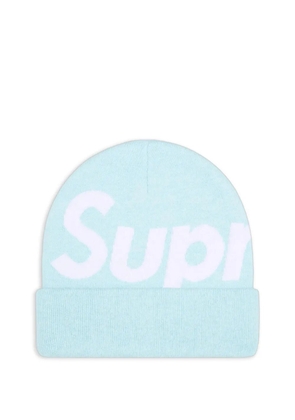 Supreme logo-detail beanie - Blue