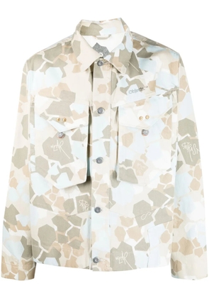 OBJECTS IV LIFE camouflage-pattern denim jacket - Neutrals
