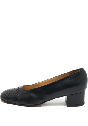 Bottega Veneta Pre-Owned block-heel round-toe pumps - Black
