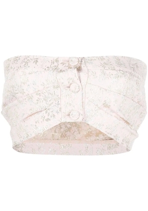 Philosophy Di Lorenzo Serafini jacquard bandeau crop top - Pink