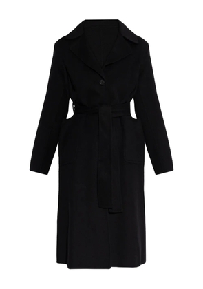 Add single-breasted coat - Black