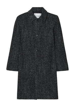 Closed herringbone-pattern coat - Grey