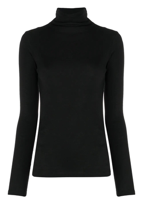 Vince roll-neck cotton blouse - Black