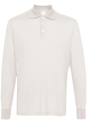 Eleventy long-sleeve jersey polo shirt - Neutrals
