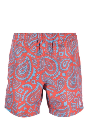 COUNTY OF MILAN paisley-print swim shorts - Red