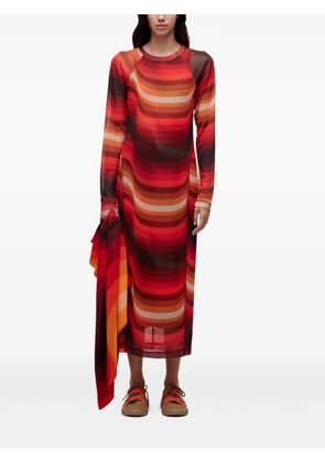 Osklen Ipanema long-sleeves dress - Red