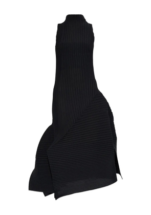 Issey Miyake pleated high-neck dress - Black