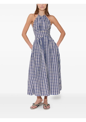 Rosie Assoulin check-pattern midi dress - Blue