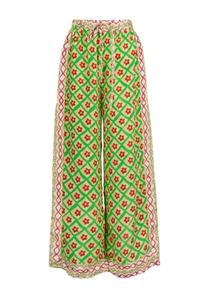Celia B Tenerife floral-print trousers - Green