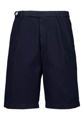 Brunello Cucinelli pleated cotton shorts - Blue