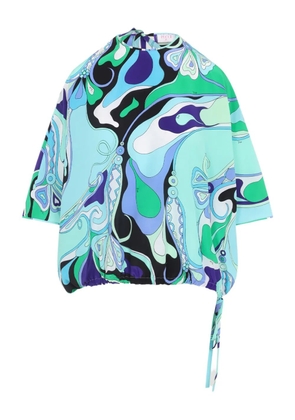 PUCCI Orchid-print silk blouse - Green