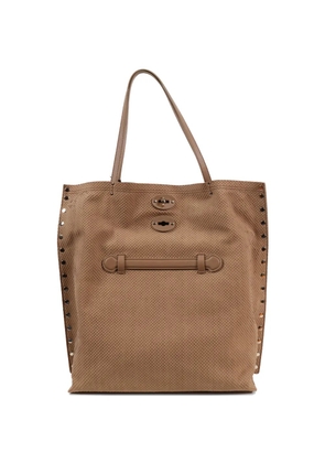 Zanellato A' SPASSO® studded-embellishment tote bag - Brown