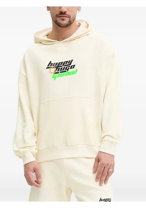 HUGO logo-print hooded sweater - Neutrals