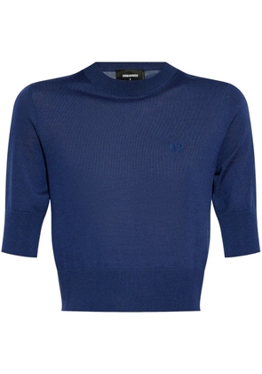 DSQUARED2 logo-embroidered T-shirt - Blue