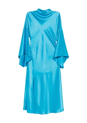 PINKO flared-sleeve slit dress - Blue