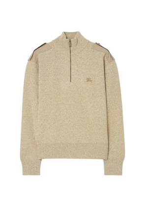 Burberry funnel-neck Equestrian sweater - Neutrals