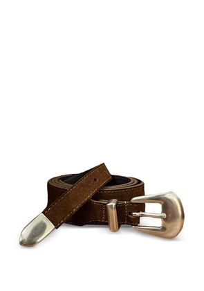 Fortela Phoenix suede buckle belt - Brown