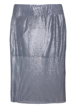 Christopher Esber Viva mesh midi skirt - Grey