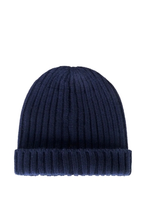Fedeli ribbed cashmere beanie - Blue