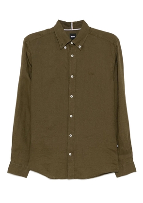 BOSS linen shirt - Green