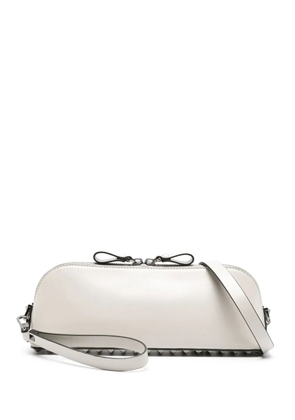 Valentino Garavani rockstud-detail leather clutch bag - Grey