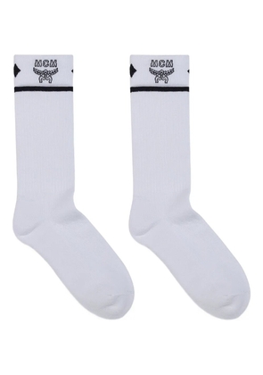 MCM logo-jacquard socks - White