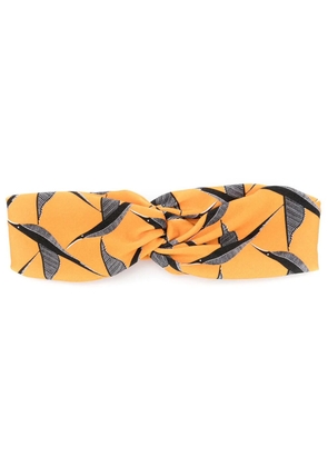 Lygia & Nanny graphic-print twisted headband - Orange