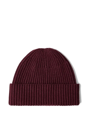Brunello Cucinelli ribbed-knit cashmere beanie hat - Red