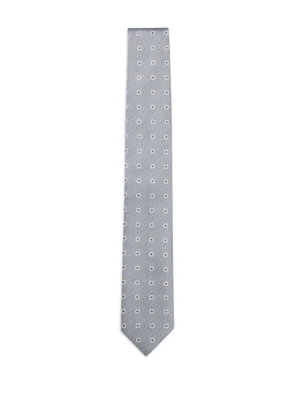 BOSS patterned silk tie - Grey
