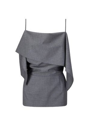 MM6 Maison Margiela ruffled top - Grey